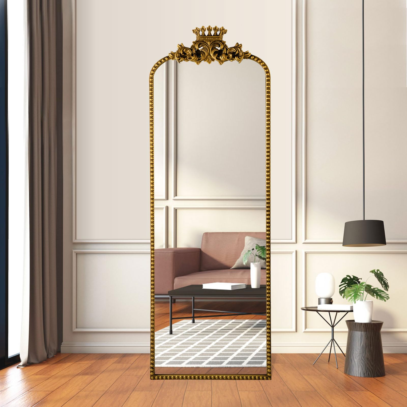 Amazon.com: Gold Arched Full Length Mirror Floor Stand Decorative